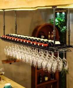 Casier à vin en Verre pour Le Bar de la Maison, casier à vin au Plafond casier à vin casier à vin 6080100 120