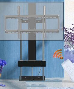 FBSHAD Support de télévision motorisé avec Levage Automatique télescopique, réglable en Hauteur pour Les téléviseurs de 37 à 75 Pouces, télécommande, Max 600x400 mm, Prend en Charge 50 kg, Assemblage