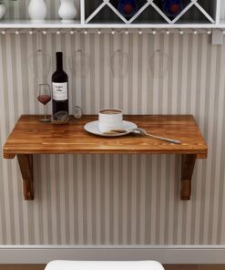 Table Murale Pliante pour Bar de Cuisine et Petits espaces Bureau d'angle Compact avec Design à abattant pour Bureau ou Maison Disponible dans Les Tailles 60x40cm 70x50cm 80x60cm