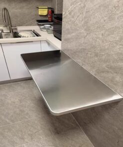 WBWAPA Table à abattant Murale - Table Pliante Murale, établi Pliable pour Balcon, Table de Cuisine Pliante | Table Suspendue multifonctionnelle et Robuste pour la Maison/Bar/Bureau (Tail