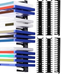 Lot de 8 boîtiers de rangement pour jeux vidéo, supports muraux en métal robuste compatibles avec DVD, organisateur de jeux vidéo, accessoires de jeu, peut contenir jusqu'à 144