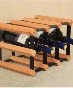 Casier À Vin Casier À Vin Décoration En Bois Massif Marron Clair - Séchoir À Linge, Organisateur de Bouteilles de Vin Pour La Maison Cuisine Bar Présentoir Multifonctionnel