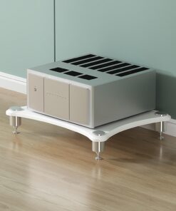 Meuble HiFi à 1/2/3/4 Etagères,Meubles pour Audio/Vidéo,Support en Acier,Meuble Multimedia,Meuble Bas,Meuble Tourne Disque vinyle,Meuble Imprimante,pour DVD,Console de jeu,Amplificateurs,Médias(Wit,60
