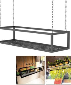 Étagères suspendues pour Pots de Fleurs, Support de Rangement pour casseroles, poêles, décorations en métal et Fer, présentoir pour Verres à vin, pour Bar, Salon, Magasin de Fleurs