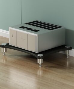 Meuble HiFi à 1/2/3/4 Etagères,Meubles pour Audio/Vidéo,Support en Acier,Meuble Multimedia,Meuble Bas,Meuble Tourne Disque vinyle,Meuble Imprimante,pour DVD,Console de jeu,Amplificateurs,Médias(Nero,6