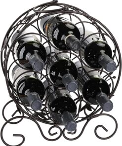 Casier À Vin Artistique, Stockage De Vin Sur Pied 2/4/6/7 Bouteilles, Porte-bouteille De Vin, Casier À Vin En Fer, Rangement Pour Présentoir À Vin, Casier À Vin Sur Pied, Pour Bar, Salon, Restaurant (
