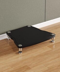 Meuble Hi FI À Plusieurs Niveaux, Meuble Rack Audio Moderne, Rack Audio avec Pointes Absorbant Les Chocs, Meuble Audio Vidéo Ouverte, Centre De Divertissement d'angle(Nero,1-Tier)