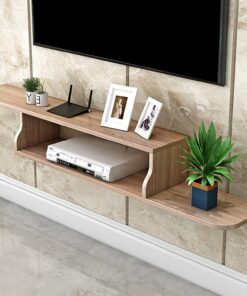 Meuble TV Flottant/Meuble TV Mural/étagère Murale Décorative,Composant D'armoire De Centre De Divertissement,pour Unité De Stockage Routeur De Boîtier De Câble De Console Audio/vidéo