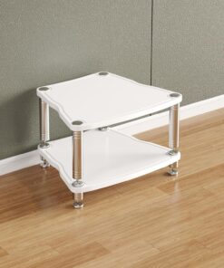 Étagère d'amplificateur réglable,armoire de composants stéréo,Multifonction Meuble Hifi,Armoire D'équipement Multifonctionnel,meuble chaine hifi Support De Stockage De Composants Audio Multicouche(Whi