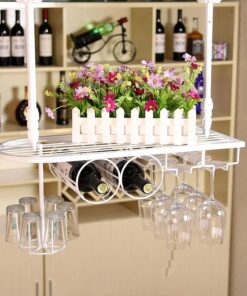 Étagère à vin Suspendue, étagères de Bar murales avec Support pour Verres à vin, étagère d'affichage pour Bouteilles d'alcool, Mini-étagères de Bar pour Bouteilles de vin ou Bar à