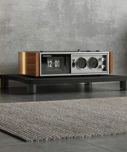 Support multimédia AV, Armoire stéréo Ouverte, Support Audio vidéo, Cadre en Acier au Carbone métallique, Support TV avec Coussinets de Pieds réglables pour Salle d'enregistrement, Salon, ré
