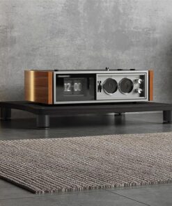 Meuble Hi FI en Bois, Meuble Audio Vidéo, Rack Audio Ouverte, Meuble Rack Audio for Le Salon, for Lecteurs DVD, Décodeurs De Câbles, Consoles De Jeux(Nero,1-Tier)