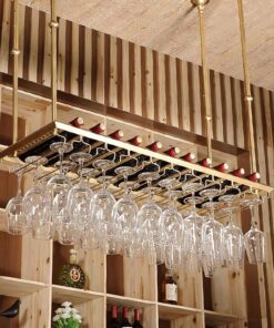 Casier à vin à fixer au plafond, pour bar, restaurant, porte-verres à vin, support à verres à pied suspendu pour la maison, grand porte-bouteilles de vin, porte-bouteilles à hauteur et large