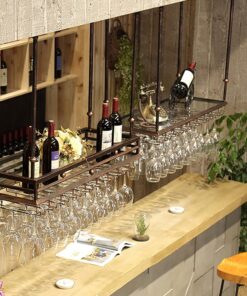 Support et Cintre pour Verres à vin à Hauteur réglable pour comptoir de Bar, pour Le Rangement des Verres à Pied à l'envers, décoration élégante pour la Maison, Le Salon et la Cuisine