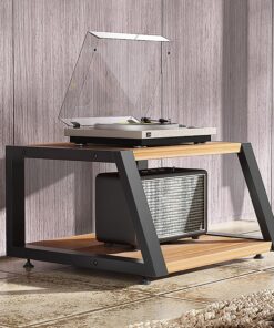 Étagère À Disques,Support Audio,Étagères Rack de Stockage Audio Vidéo,Support de Projecteur pour Support DVD,Rack Stéréo Armoire AV Moderne,Utilisé Dans le Salon,la Salle de Cinéma.(Orange,60x52x35cm)