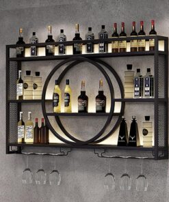 Casier à vin Mural, casier à Verres à vin, étagères flottantes pour Bar, présentoir à vin en Fer, étagères de Bar Modernes pour Bouteilles d'alcool, casiers à vin muraux, pour cuis