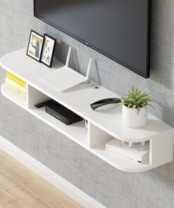Meuble TV Meuble TV Flottant Meuble TV Flottant Étagère TV Murale Composant d'armoire de Centre de Divertissement pour unité de Stockage Console Audio/vidéo Routeur de boîte de câble