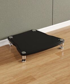 Support Audio Vidéo, Meuble Rack Audio AV, Meuble Hi FI Multimédia Moderne, Meuble Stéréo avec Pied Amortisseur, for La Maison, Bureau, Théâtre(Nero,1 Tier 65x55x10.5cm)